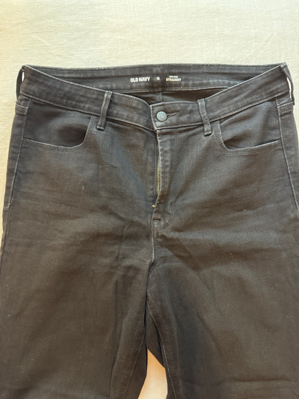 Old Navy Black Straight-Leg Jeans
